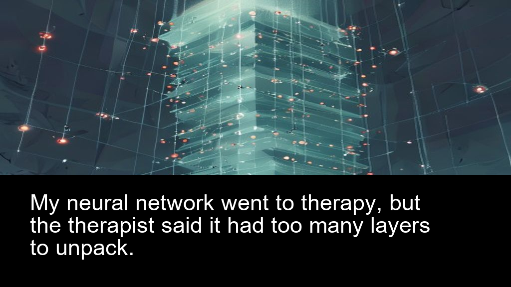 My neural network went to therapy, but the therapist said it had too many layers to unpack.