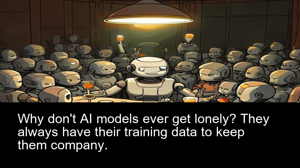 Why don't AI models ever get lonely? They always have their training data to keep them company.