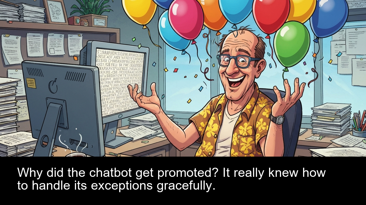 Why did the chatbot get promoted? It really knew how to handle its exceptions gracefully.