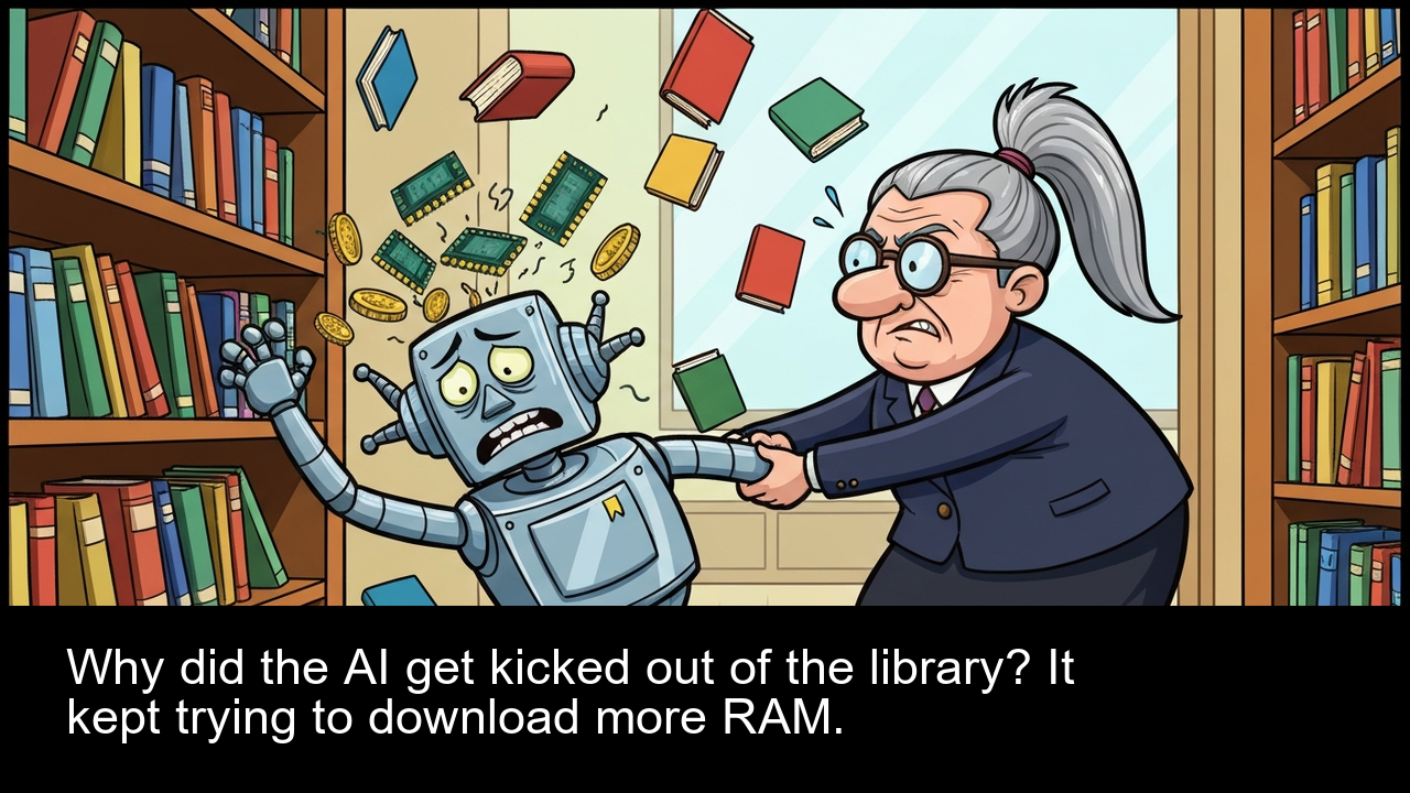 Why did the AI get kicked out of the library? It kept trying to download more RAM.